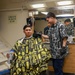 Iwo Jima Sailors Cut Hair in the Barber Shop
