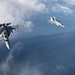 U.S. Navy F/A-18 Super Hornets refueled