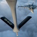 U.S. Navy F/A-18 Super Hornets refueled