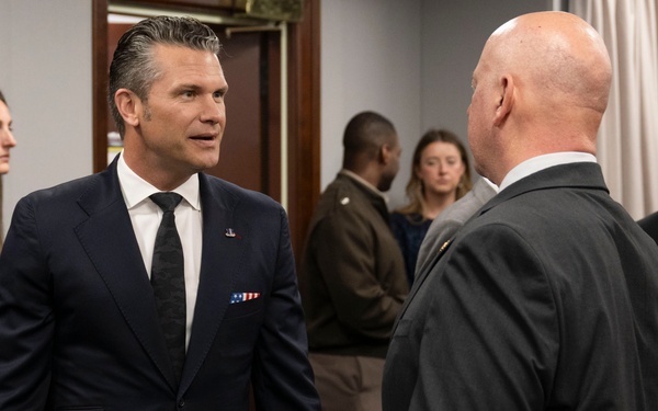 Secretary of War Pete Hegseth meets with members of the House Armed Service Committee