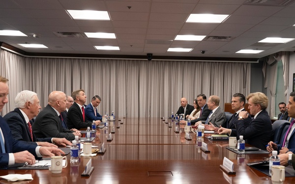 Secretary of War Pete Hegseth meets with members of the House Armed Service Committee