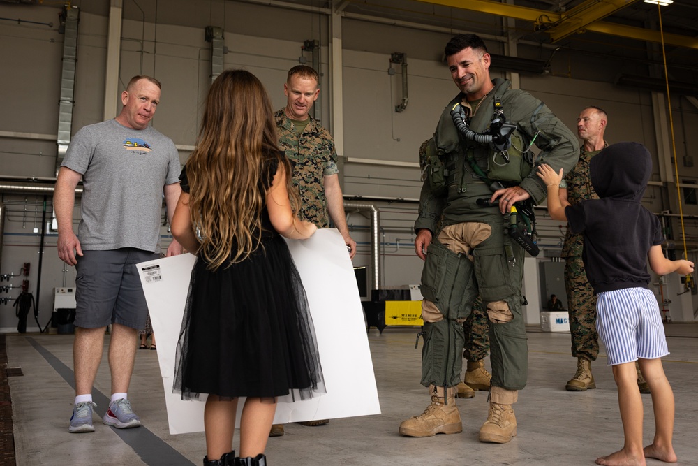 U.S. Marines with VMFA-542 Return Home from CENTCOM Deployment