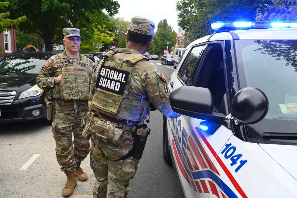 D.C. National Guard Commanding General Oversees Presence Patrol in the District