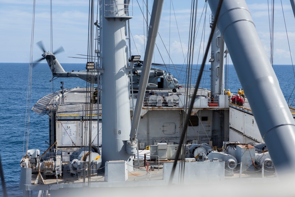 U.S. Marines with 2nd Marine Aircraft Wing execute Carolina Dragon 25 aboard SS Wright (T-AVB-3)