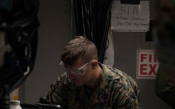 U.S. Marines with 2nd Marine Aircraft Wing execute Carolina Dragon 25 aboard SS Wright (T-AVB-3)