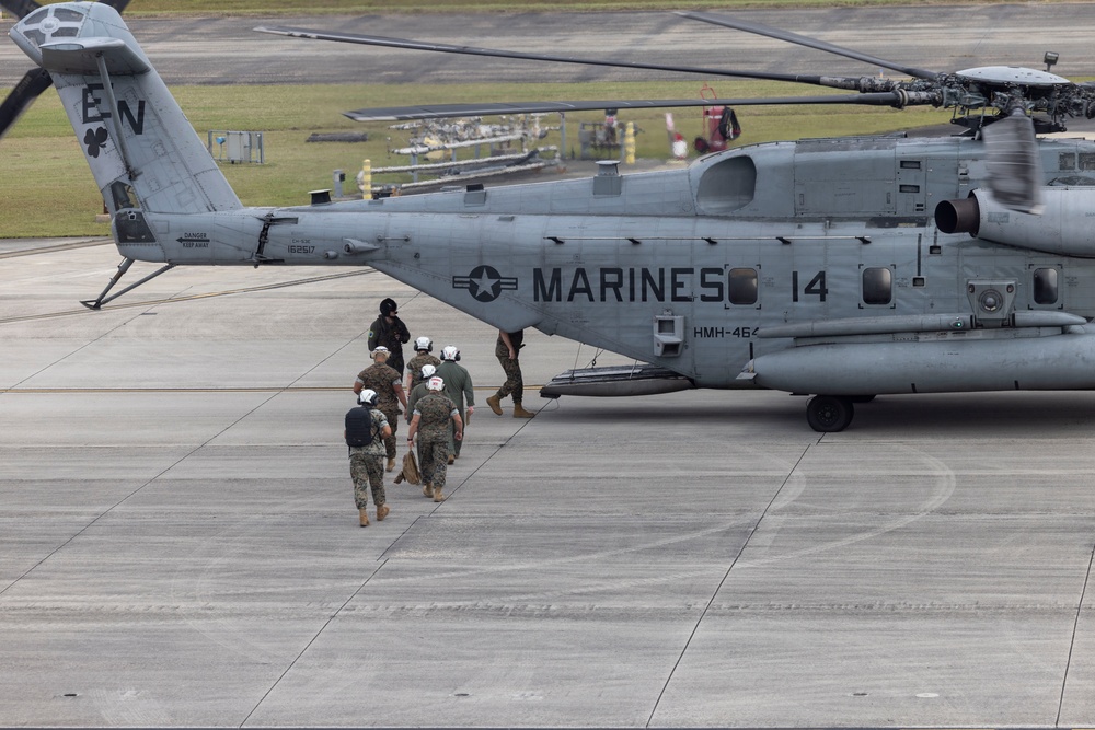 U.S. Marines with 2nd Marine Aircraft Wing execute Carolina Dragon 25 aboard SS Wright (T-AVB-3)