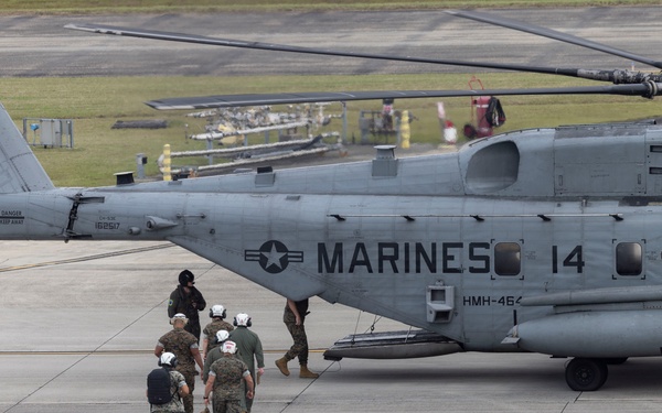 U.S. Marines with 2nd Marine Aircraft Wing execute Carolina Dragon 25 aboard SS Wright (T-AVB-3)