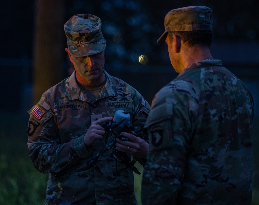 BG McIntosh holding Attritable Battlefield Enabler(ABE) 1.01
