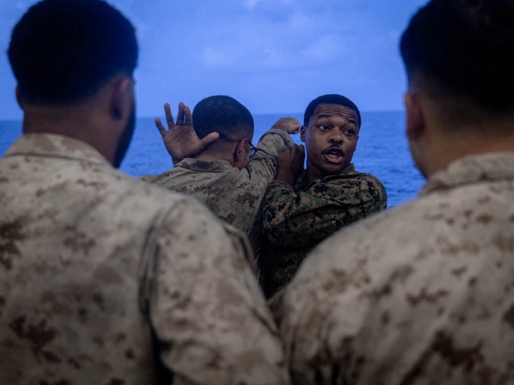 22nd MEU(SOC) | Marines Conduct MCMAP During Deployment