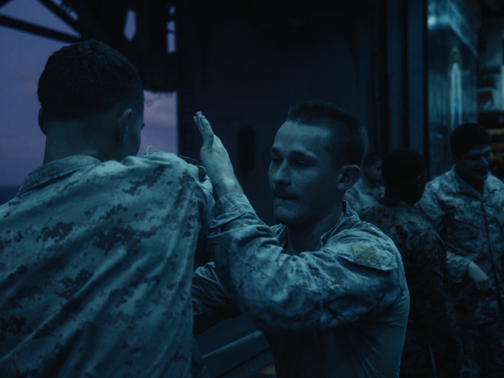 22nd MEU(SOC) | Marines Conduct MCMAP During Deployment