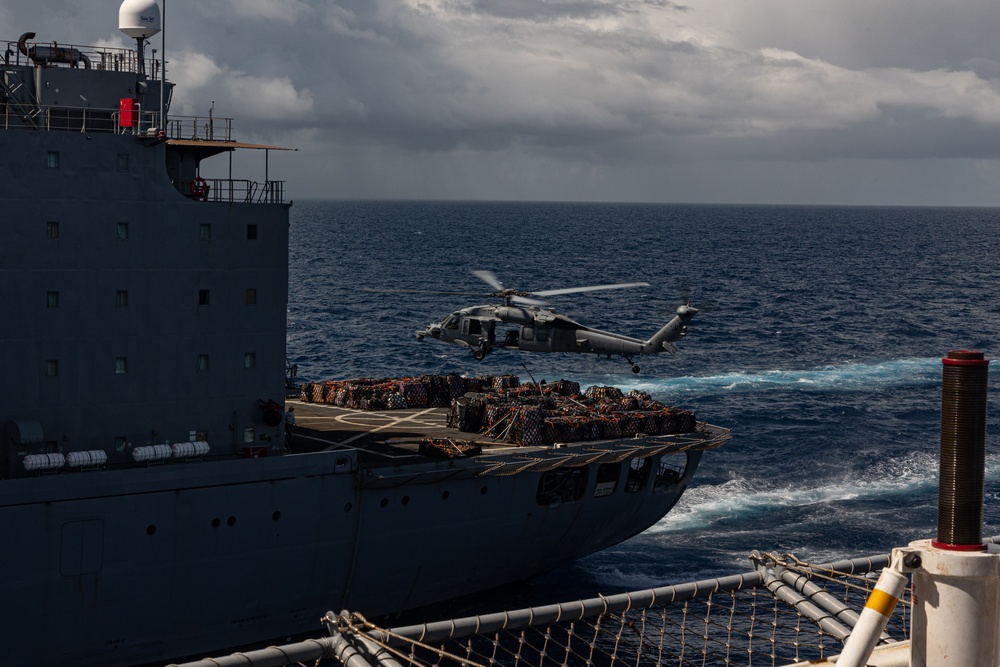 22nd MEU(SOC) | USS Iwo Jima Replenishment at Sea during Deployment