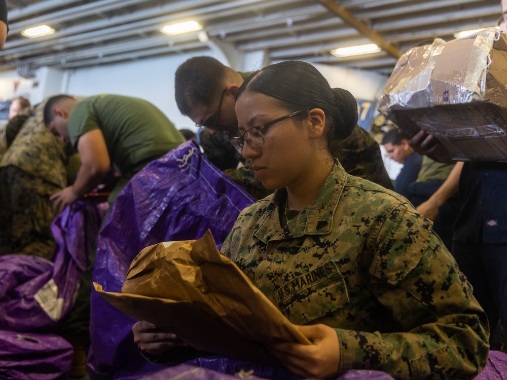 22nd MEU(SOC) | USS Iwo Jima Replenishment at Sea during Deployment