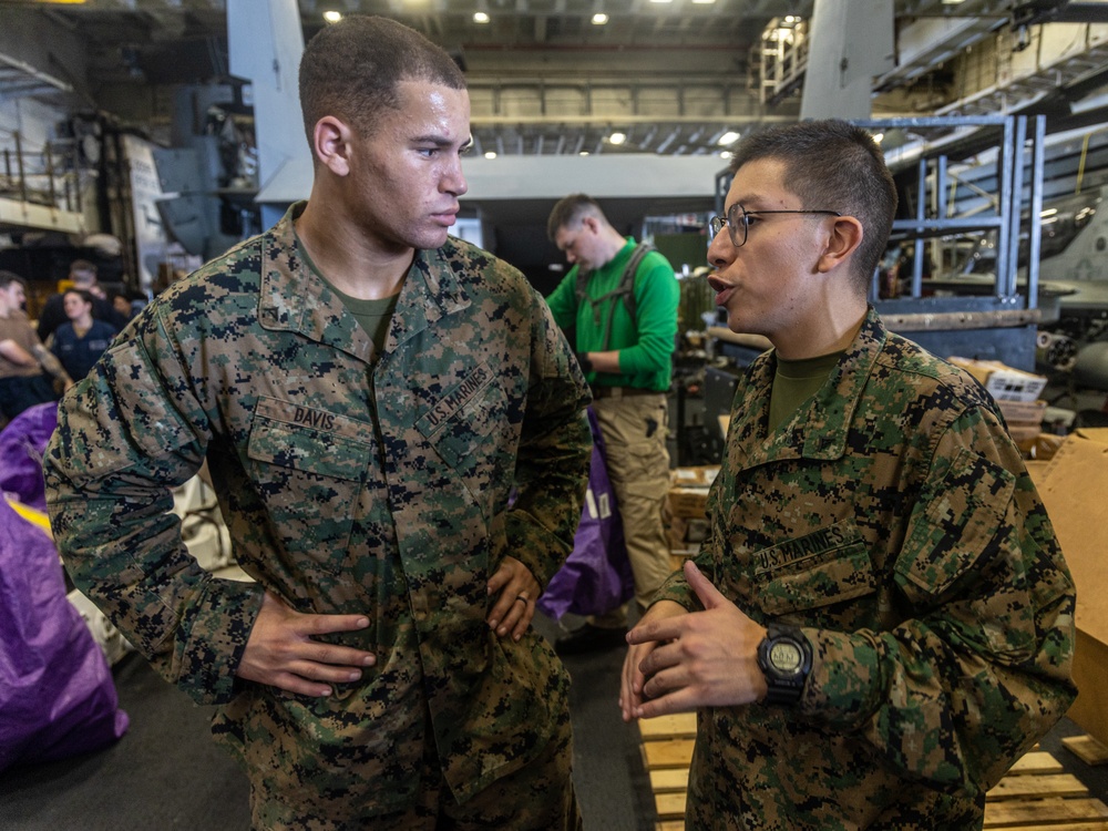 22nd MEU(SOC) | USS Iwo Jima Replenishment at Sea during Deployment