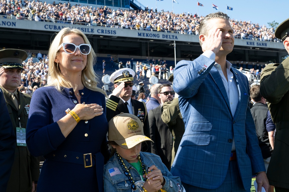 SW Hegseth Attends Navy, Air Force Football Game
