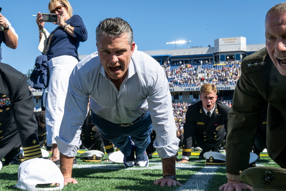 SW Hegseth Attends Navy, Air Force Football Game