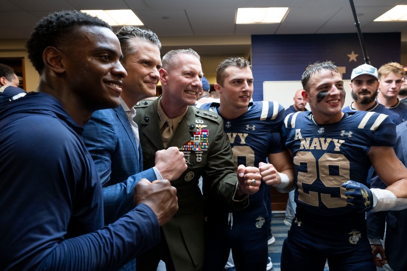 SW Hegseth Attends Navy, Air Force Football Game