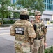 Soldiers provide a presence patrol in the National Mall