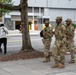 Soldiers provide a presence patrol in the National Mall