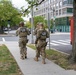 Soldiers provide a presence patrol in the National Mall