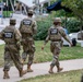 Soldiers provide a presence patrol in the National Mall