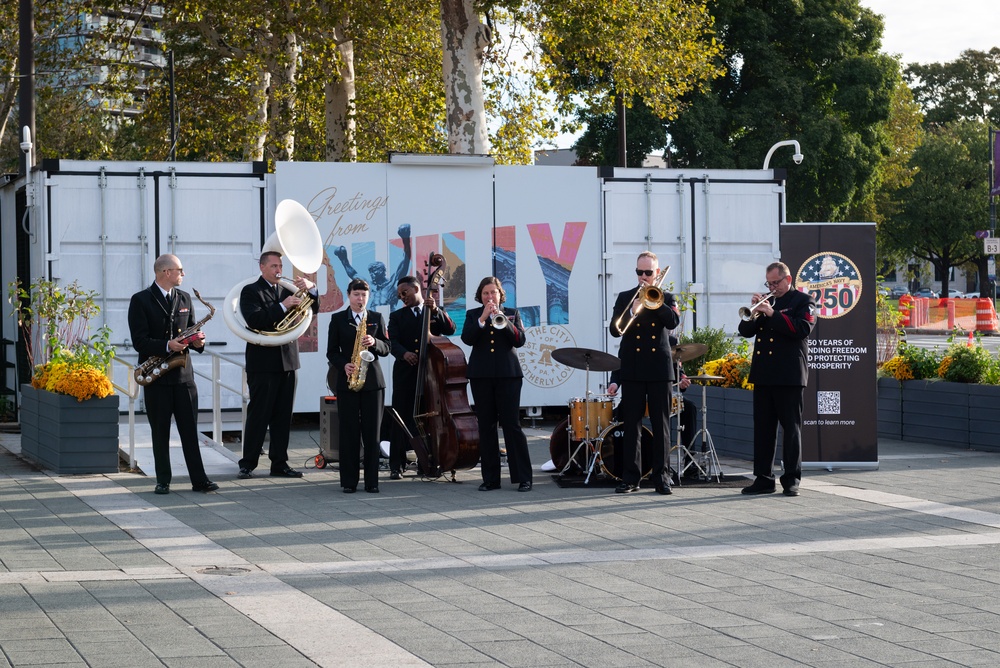Navy Band Commodores play Rocky Steps Run for Navy 250