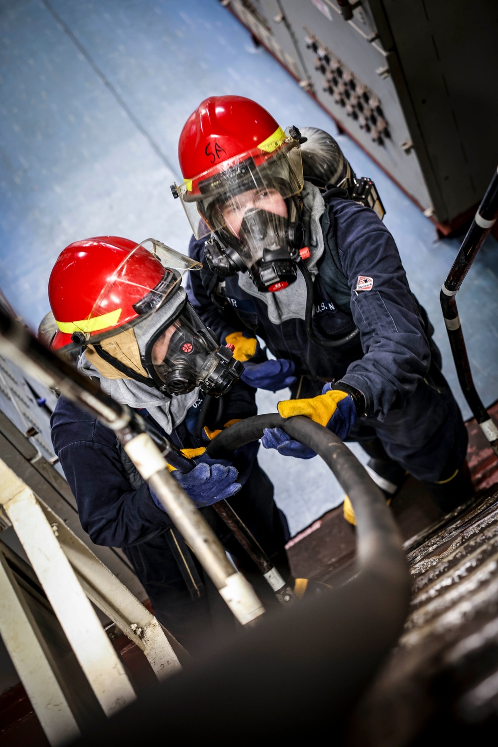 USS Iwo Jima Conducts Damage Control Training