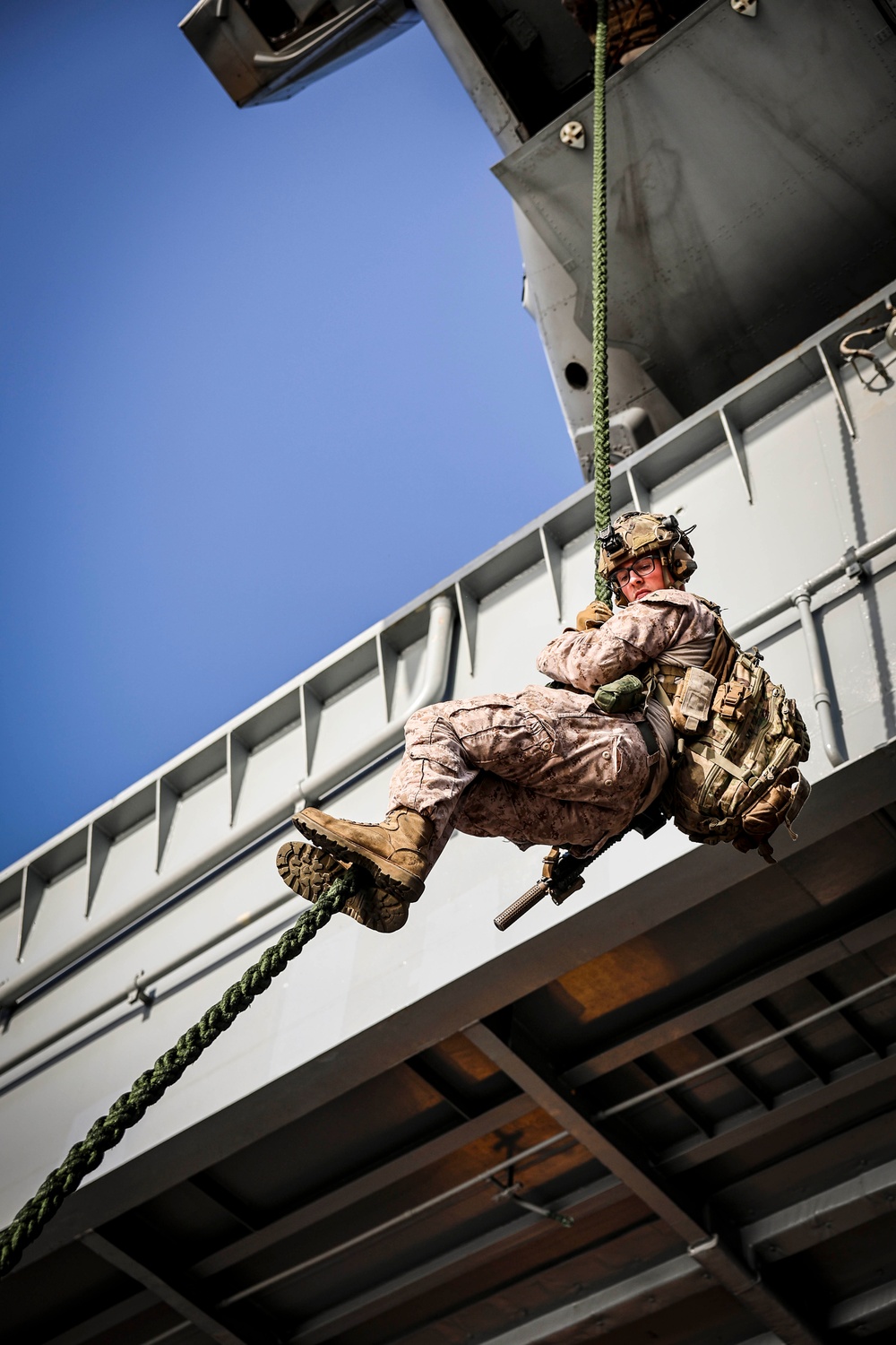 U.S. Marines Conduct Fast-Rope Training