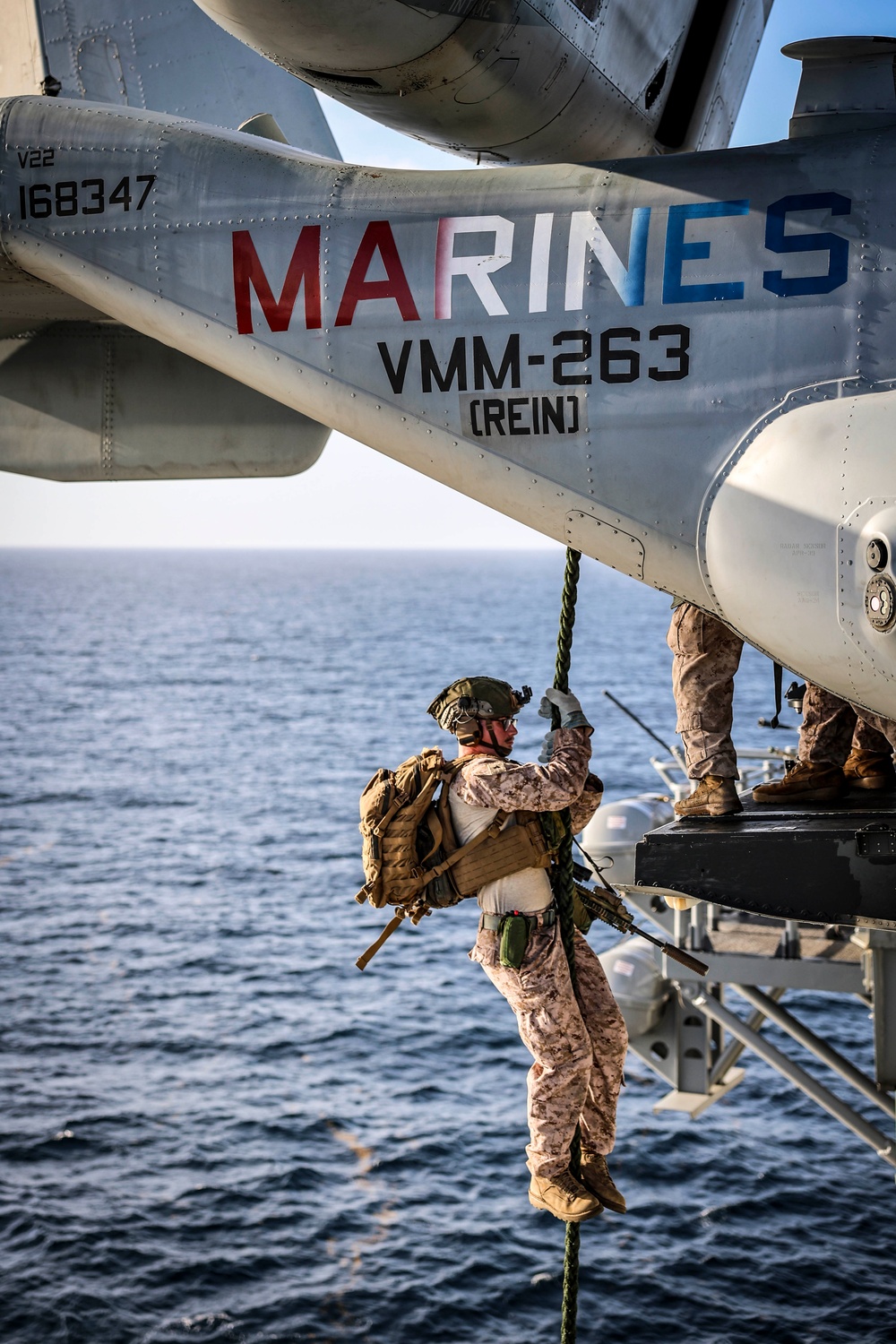 U.S. Marines Conduct Fast-Rope Training