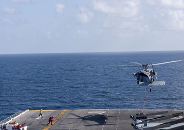 USS Iwo Jima Sailors Conduct Ordnance Resupply