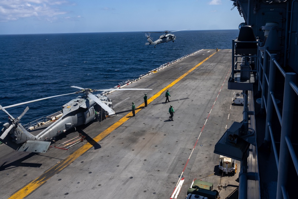 USS Iwo Jima Sailors Conduct Ordnance Resupply