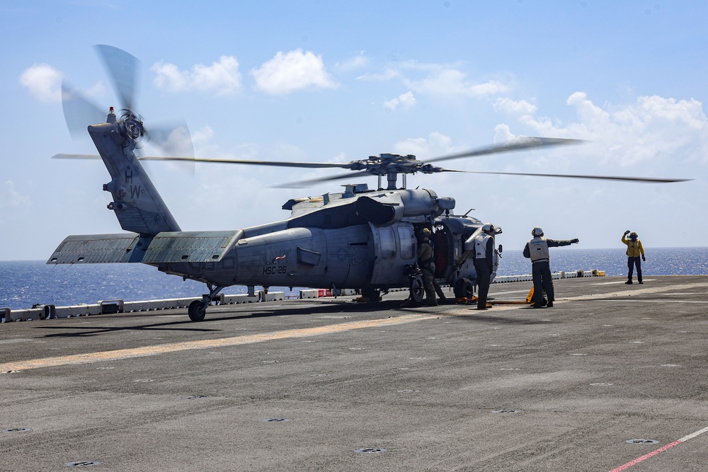 USS Iwo JIma Conducts Flight Operations