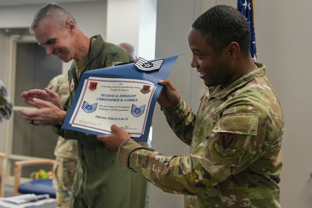 432nd Wing celebrates STEP promotion