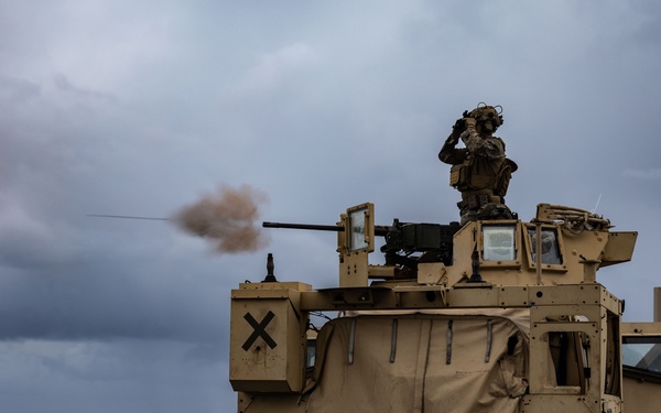 USS San Antonio (LPD 17) hold  50-caliber mounted live-fire shoot