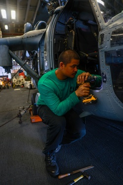 Aircraft Maintenance Aboard USS Iwo Jima [Image 11 of 12]