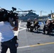 U.S. Navy Band performs for media touring USS Arlington