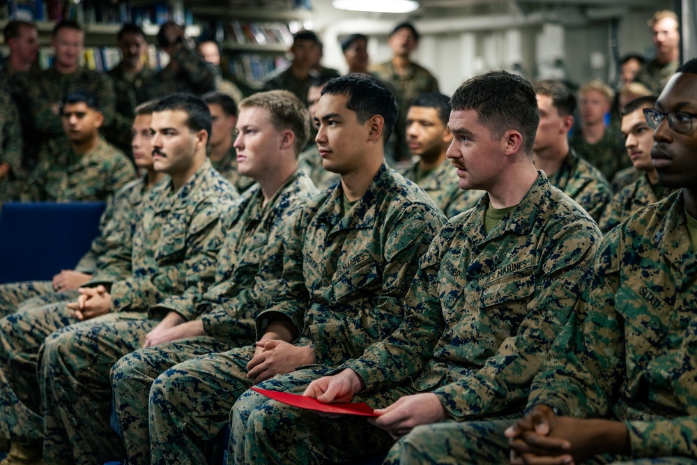 22nd MEU(SOC) | Marines Graduate from Corporal’s Course on USS San Antonio