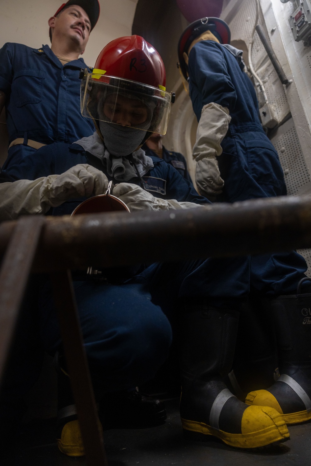 USS Iwo Jima Sailors Conduct a Damage Control Training Evolution USS Iwo Jima Sailors Conduct a Damage Control Training Evolution