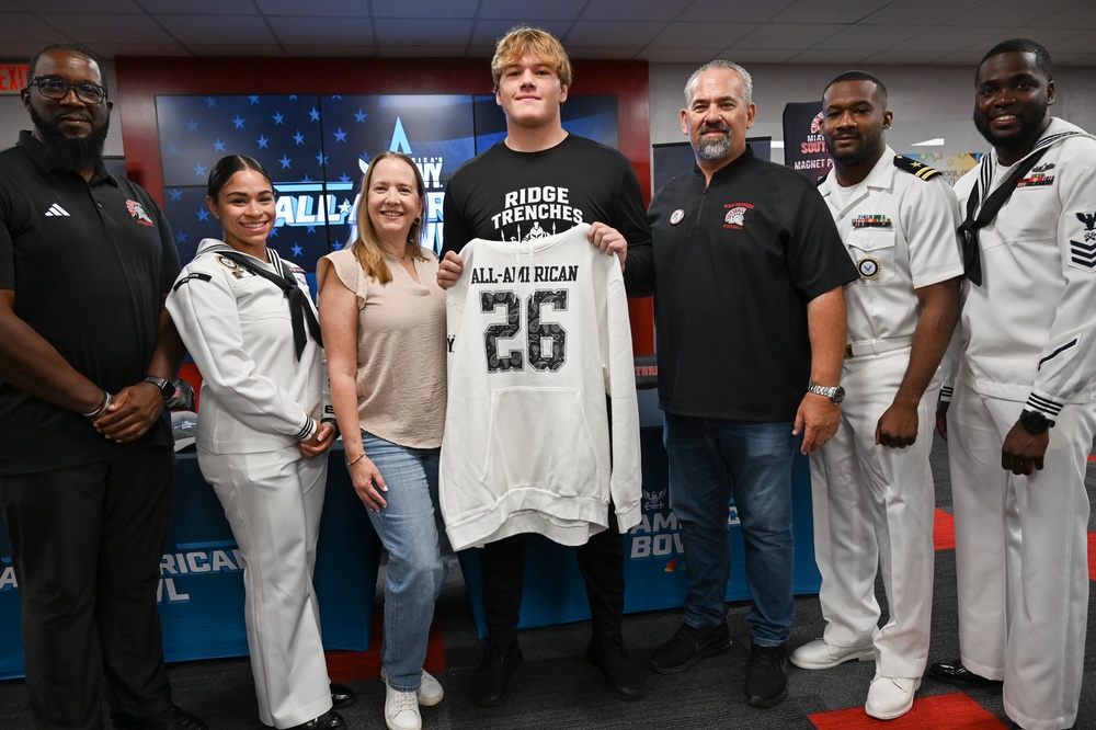 All-American Jersey Presentation: Navy Honors Ryan Miret at Miami Southridge