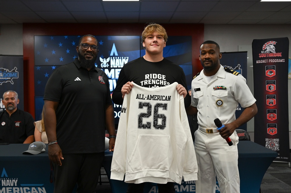 All-American Jersey Presentation: Navy Honors Ryan Miret at Miami Southridge