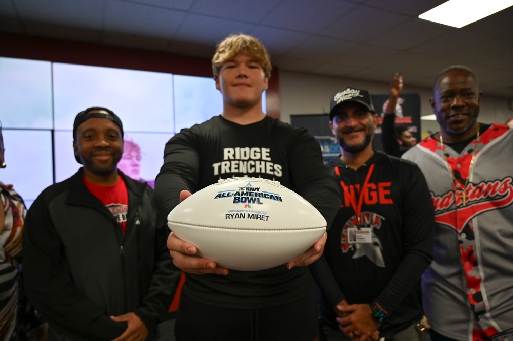 All-American Jersey Presentation: Navy Honors Ryan Miret at Miami Southridge