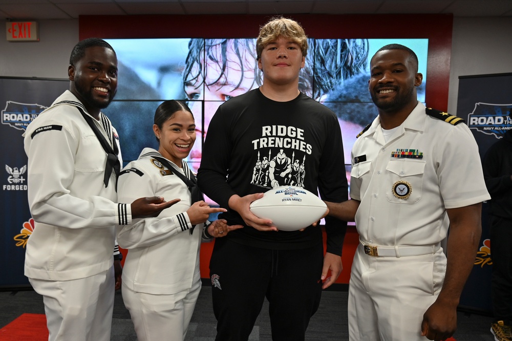 All-American Jersey Presentation: Navy Honors Ryan Miret at Miami Southridge
