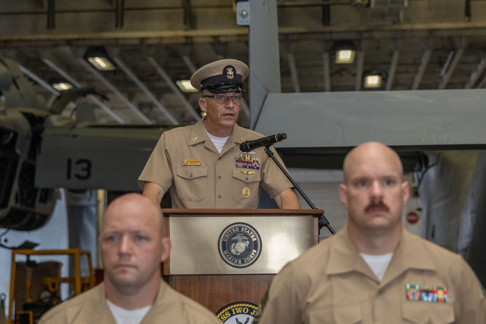FY26 Chief Pinning Ceremony on board Iwo Jima (LHD 7)