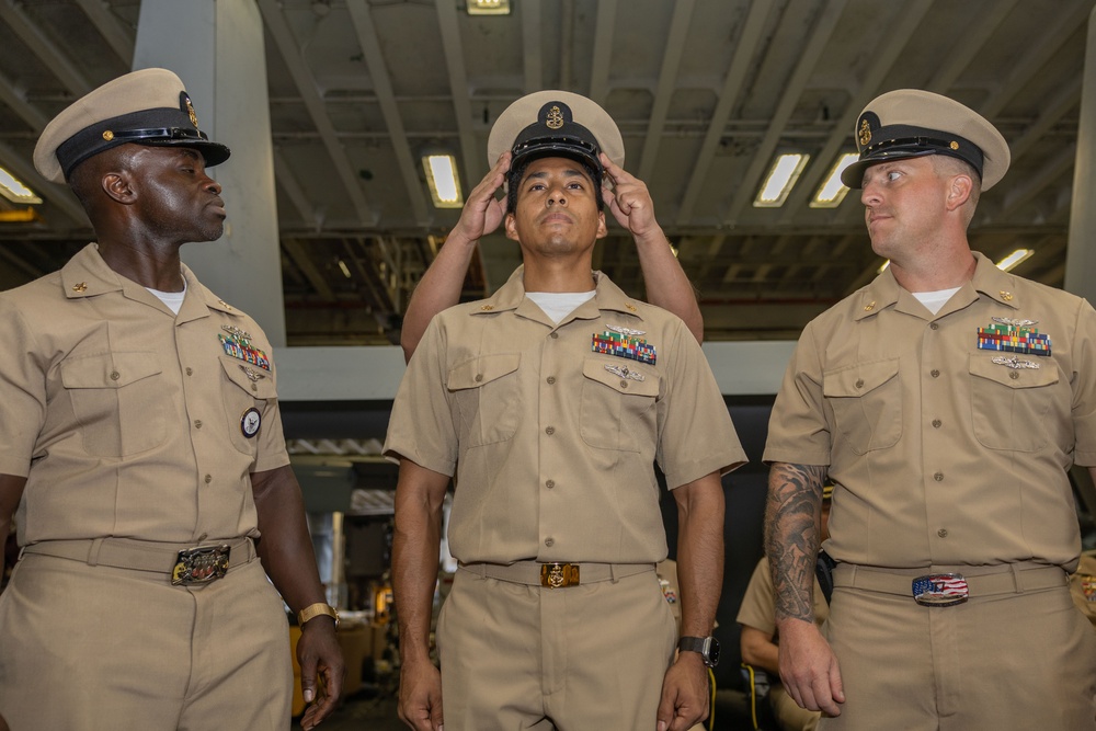 FY26 Chief Pinning Ceremony on board Iwo Jima (LHD 7)