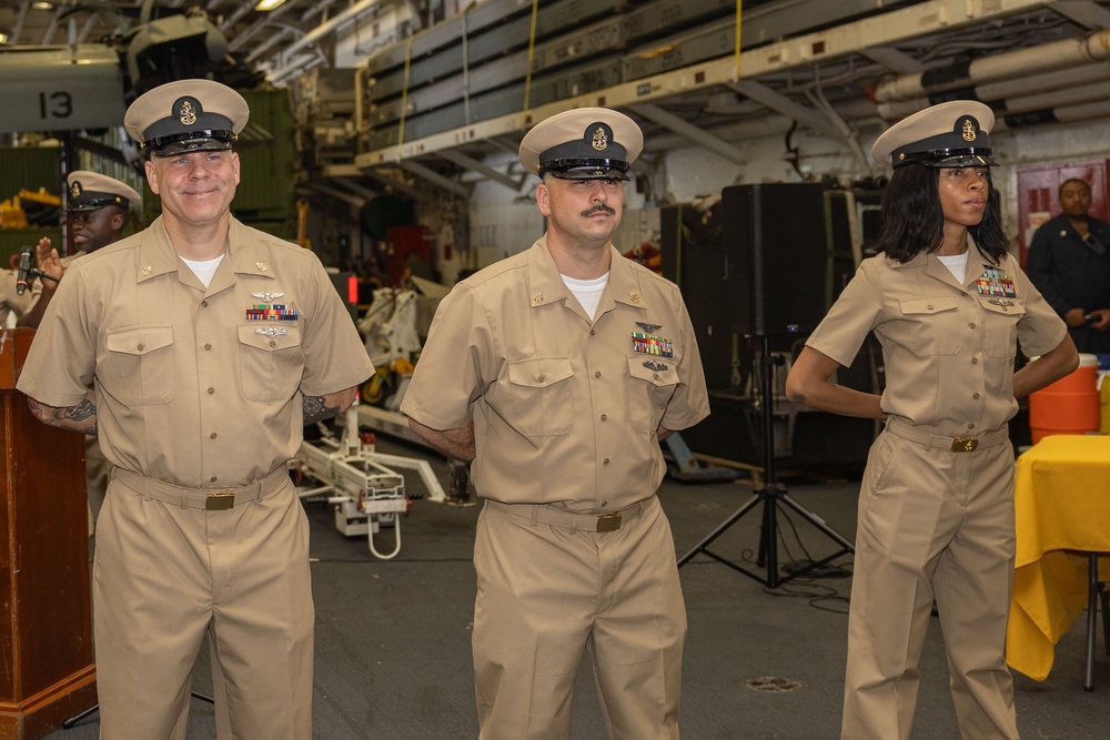 FY26 Chief Pinning Ceremony on board Iwo Jima (LHD 7)