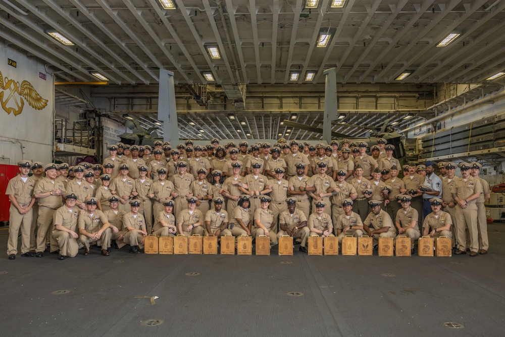 FY26 Chief Pinning Ceremony on board Iwo Jima (LHD 7)