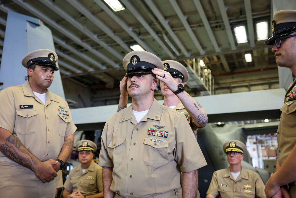 FY26 Chief Pinning Ceremony on board Iwo Jima (LHD 7)