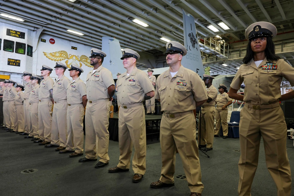 FY26 Chief Pinning Ceremony on board Iwo Jima (LHD 7)