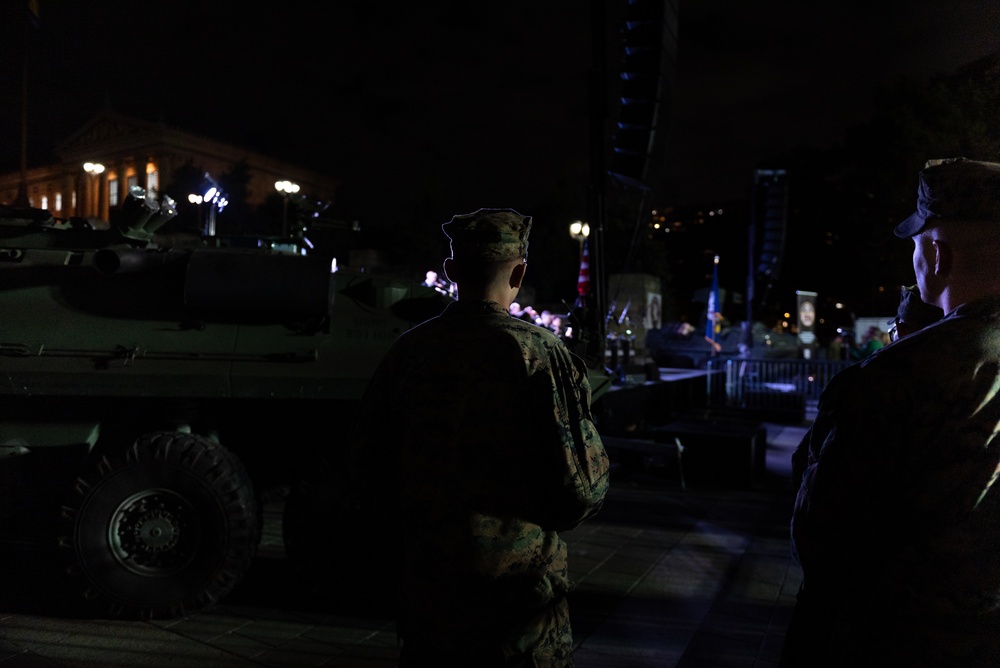 Philadelphia Art Museum hosts Navy Band Commodres for Navy 250