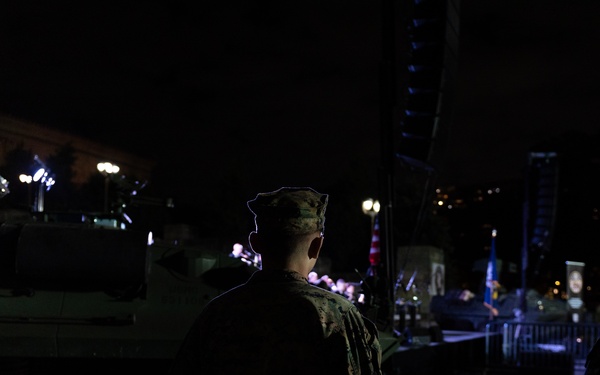 Philadelphia Art Museum hosts Navy Band Commodres for Navy 250