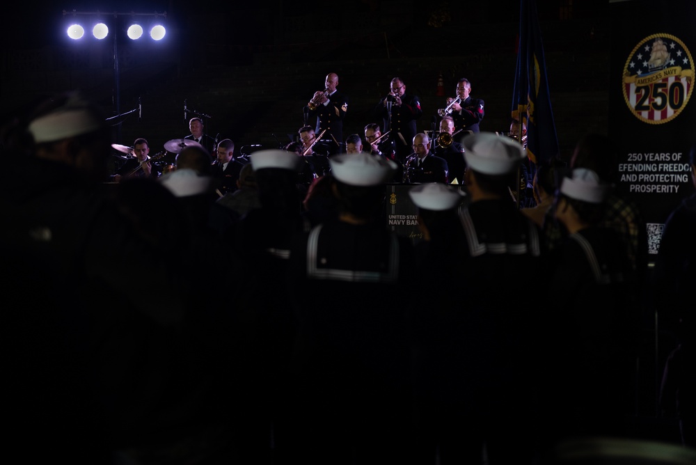 Philadelphia Art Museum hosts Navy Band Commodres for Navy 250